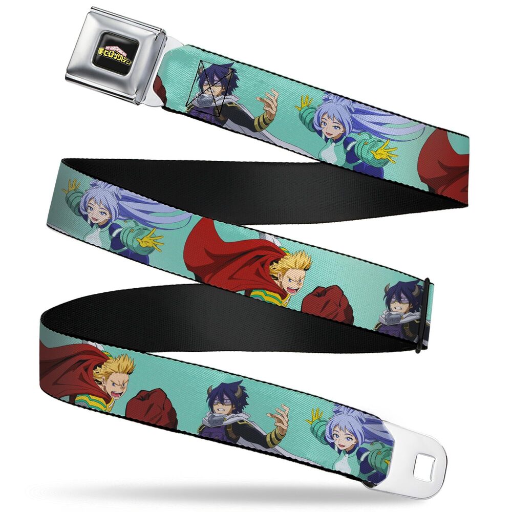 1124 My Hero Academia Belt, Seatbelt Buckle, the Big 3 Action Poses Light